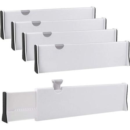 Set Med 4 Utbyggbara Kökslådavdelare 37,8 - 54 Cm