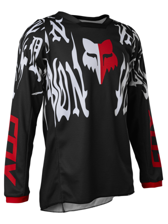 Maglia Cross Bambino Fox Racing 180 Peril Nero-Rosso S