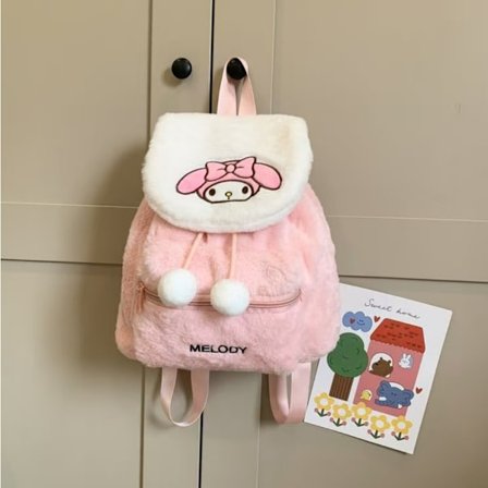 Sanrio Hello Kitty Melody Söpö Sarjakuva Pehmo Reppu Opiskelijoille, Muodikas Naisten Laukku, Loistava Lahja Naisille [DB]