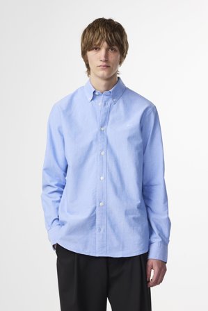 NN07 Colby 5910 Shirt male Blue Organic Cotton