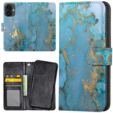 iPhone 16 Plus - Lommebok Deksel Marmor