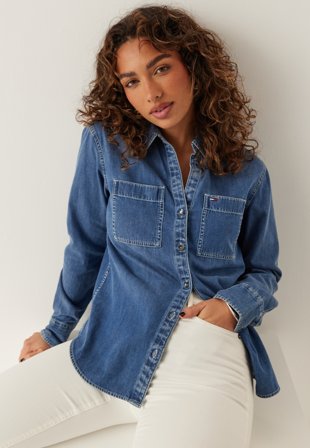 TOMMY JEANS Regular Fit Shirt 1A5 Denim Medium Vaatteet