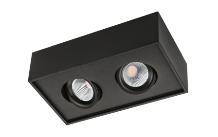 SG Armaturen Cube Lux Downlight LED, 2x7 W, 2700 K, Belysning