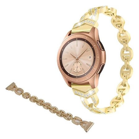 Samsung Galaxy Watch (42mm) klockarmband med strassdekor - Guld