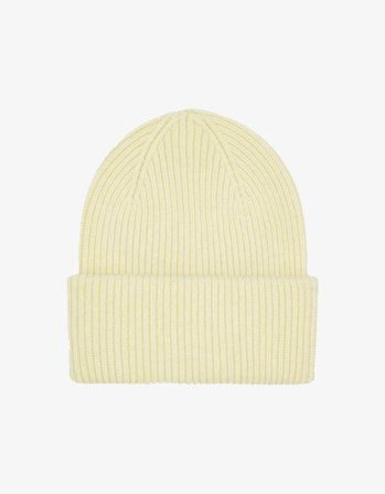 Merino Wool Hat - Soft Yellow - One Size