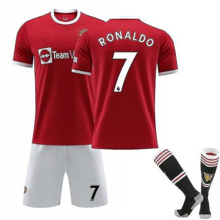 Regenboghorn Fodboldsæt Fodboldtrøje T-shirtdragt C. Ronaldo Man.U Home L (175-180 cm)