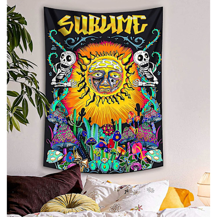 Psykedelisk Sublime Sol Tapet Väggbonad