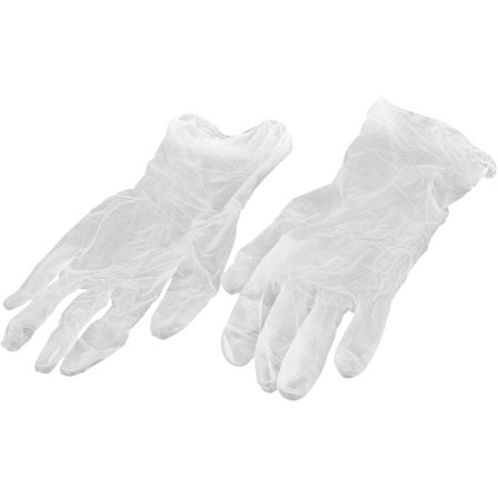120 stk. engangshandsker i transparent latex til borddækning / køkken / arbejde / gummi / have - universal til venstre og højre hånd