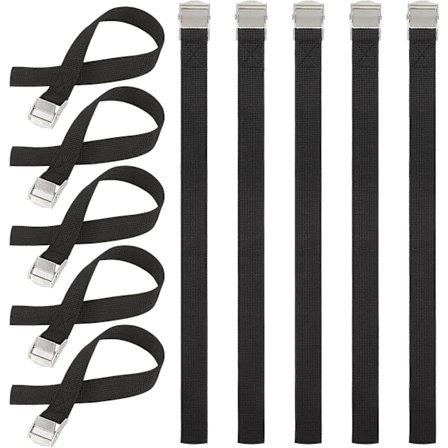 10 stk. korte skralle stropper, skralle surrestropper med hurtigutløser spenne, kraftige strammebelter justerbare surrestropper (40x2,5cm)