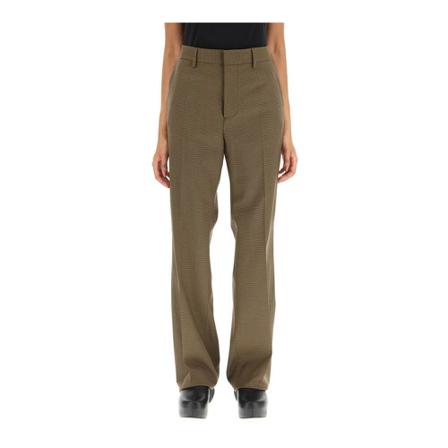 Dsquared2, roadie houndstooth wool blend trousers Bruin, Dames, Maat:S,multicolor