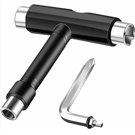 Multifunktionellt T-format skateboardverktyg, bärbar skateboard T-nyckel