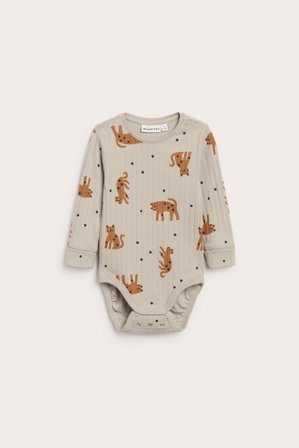 Kappahl | Ribbet babybody | Beige
