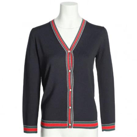 Gucci Vintage Pre-owned Ylle toppar blå, Dam, Dam, Storlek: M