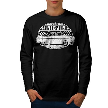 Vintage Speeders Old Car Men Blacklong Sleeve T-shirt | Wellcoda