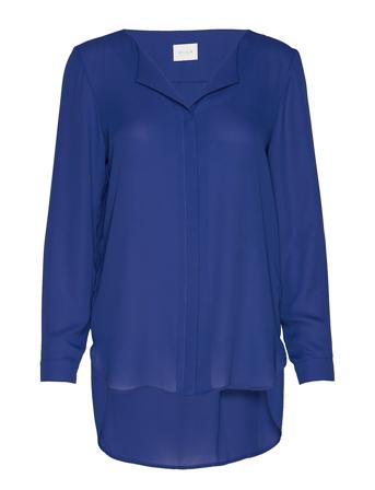 Vilucy L/S Shirt Bluse Langermet Blå Vila