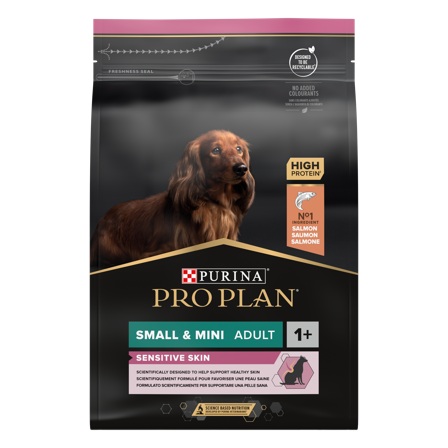 Purina Pro Plan - Adult Sensitive Skin Small & Mini tørrfôr til små og små hunder 3 kg - Hund - Hundefôr & hundemat - Tørrfôr for hund - ZOO.no