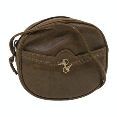 Gucci Vintage, Pre-owned Leather Shoulder Bag Bruin, Dames, Maat:ONE Size