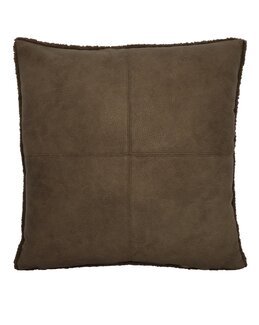 Tyynynpäällinen Ranch nahkajäljitelmä 1 kpl Ruskea