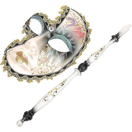 Maskerade maske på pinne Venetiansk maske for kvinner ball maske tilbehør maskerade maske for kvinner cosplay party maske dame maskerade maske sminke