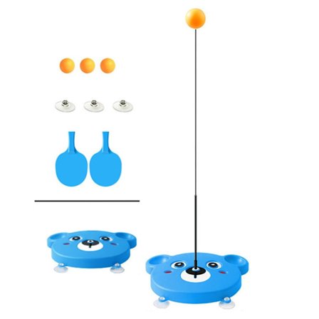 Bordtennistrener Maskin Ping Pong Selvtrening BLÅ STOR