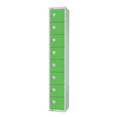 Elite locker, 8 door, 1800x300x300 mm, green