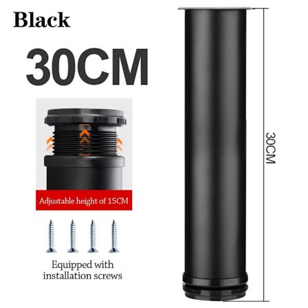 Möbelhjul Fötter Ben SVARTA 30CM