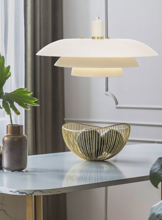 Epsilon taklampe Ø45 - hvit