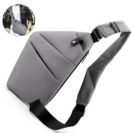 Varkaudenkestävä vedenpitävä olkalaukku, turvallinen crossbody-olkalaukku ulkoiluun ja matkustamiseen