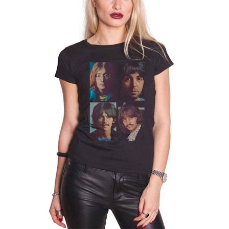 The Beatles Dam/Kvinnor White Album T-Shirt S Svart