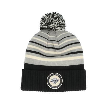 Fanatics - NHL Black pom Beanie - Los Angeles Kings True Classic Pom Black/Stone Gray Pom @ Hatstore