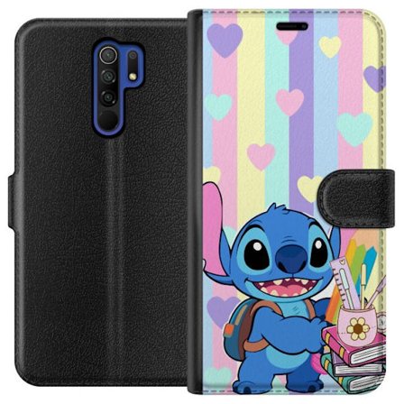 Kompatibel Tegnebogsetui til Xiaomi Redmi 9 BMW M4 i neonlime driftstil med graffiti og bygaderacerfølelse