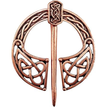 Viking Brosch Nål Spänne Kläder Kappnål Sjal Scarf Brosch Smycken Stil1-röd Koppar