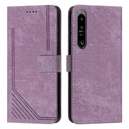 Fodral för Sony Xperia 1 IV Magnetiskt Stänk- och Reptåligt Läder Flipfodral Kompatibelt med Sony Xperia 1 IV Fodral