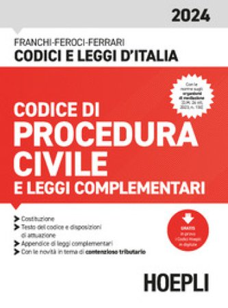 Codice di procedura civile e leggi complementari 2024. Con espansione online Luigi Franchi
