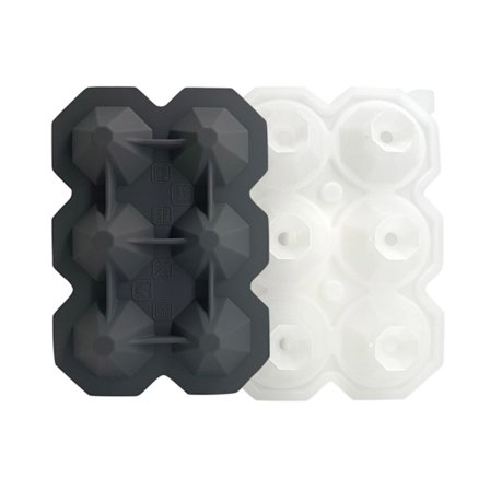 3D isterningform i fødevaregodkendt silikone DIY laver delikate diamantkugleformede isterninger isbakker fantastisk gave