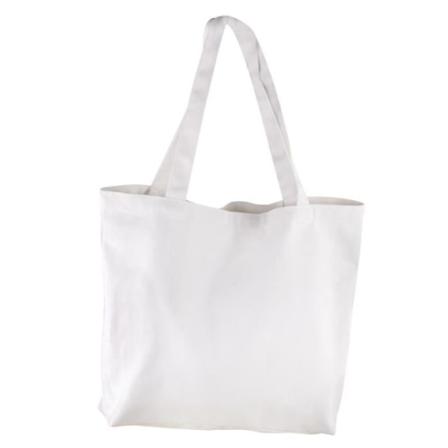 Basic Shopper, hvid, 46x35cm, 330g-m², tab-pose 1 stk.