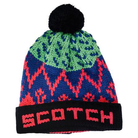 Scotch & Soda Pom beanie , Blauw , Heren , Maat: ONE Size Hoeden