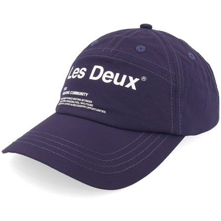 Les Deux - Blau 5panel Cap - Brody Tech Dark Navy/White 5-Panel @ Hatstore