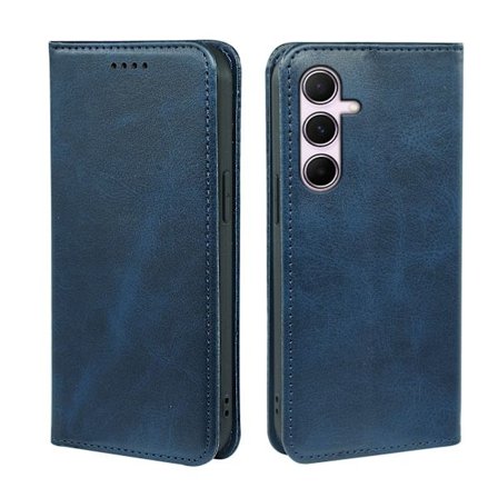 Samsung S24 telefoncover, flip telefon beskyttelsescover, blå