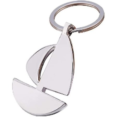 Nøglering Skib Båd Sejlbåd Vedhæng Nøglering Gave (sølv 1 stk)