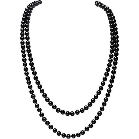 Lang Perlekæde Imiterede Perlekæder Sæt Perlebesat Lang Perlekæde 1920'er Gatsby Kostume Smykker