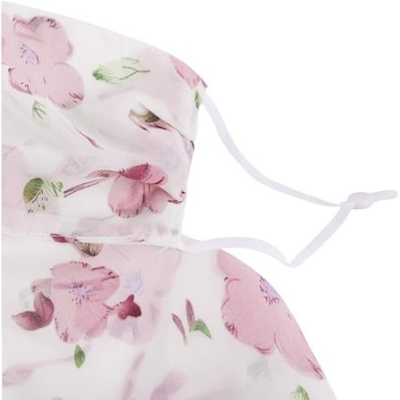 Återanvändbar tygbandana med öronögla, nackskydd, anti-damm, ansiktsskydd, utomhus solskydd (persika)