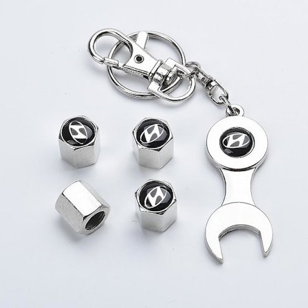 Bil Dæk Støvkapper Til Hyundai Motor Med Logo På, 4stk Metal Bil Dæk Ventilkapper Til Hyundai Motor Dæk, Anti-korrosionsværktøj