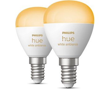 Philips HueWA 5.1W Luster E14 2P EU - 5.1 W smart LED-lampa för Philips Hue-system, 2-pack