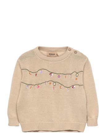 Wheat Knit Pullover Embr. Lisa - Beige - 68