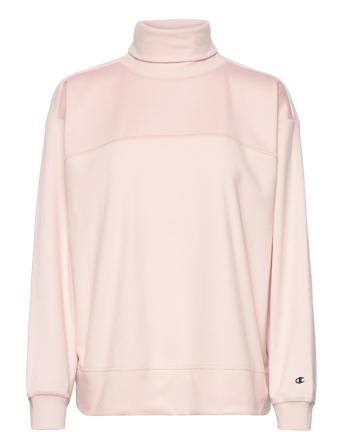 High Neck Top Sweatshirt Trøje Lyserød Champion