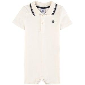 Kids - Petit Bateau White Polo Romper 6 Months - All in ones - 6 months - White - Junge