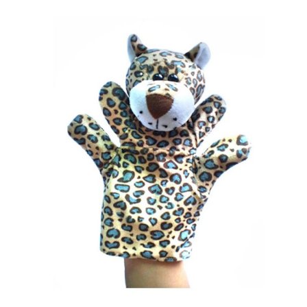 Handdockor - leopard - plyschleksaker