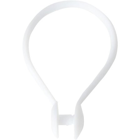 25-pack 40 mm snäpp-in duschdraperiringar