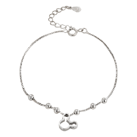 IC 925 Silver Mickey Damarmband, söt design boudoirarmband